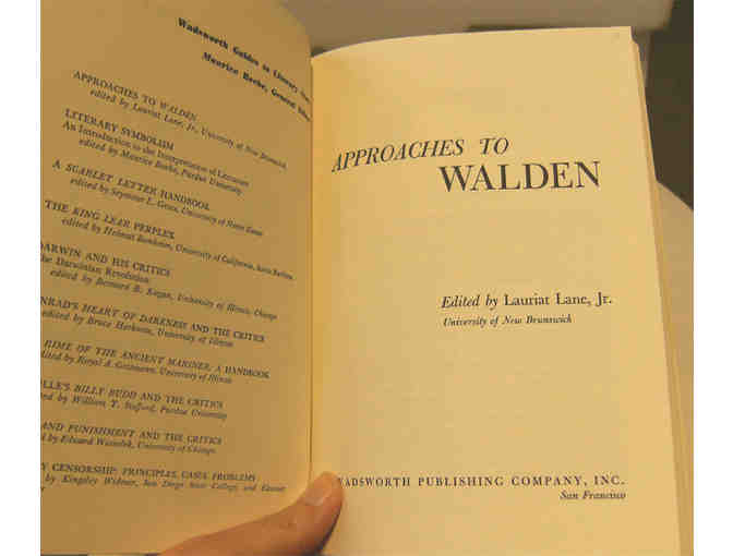 Approaches to Walden, ed. by Lauriat Lane, Jr. (1961)