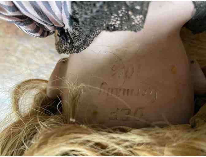 German DEP Porcelain Doll with furniture