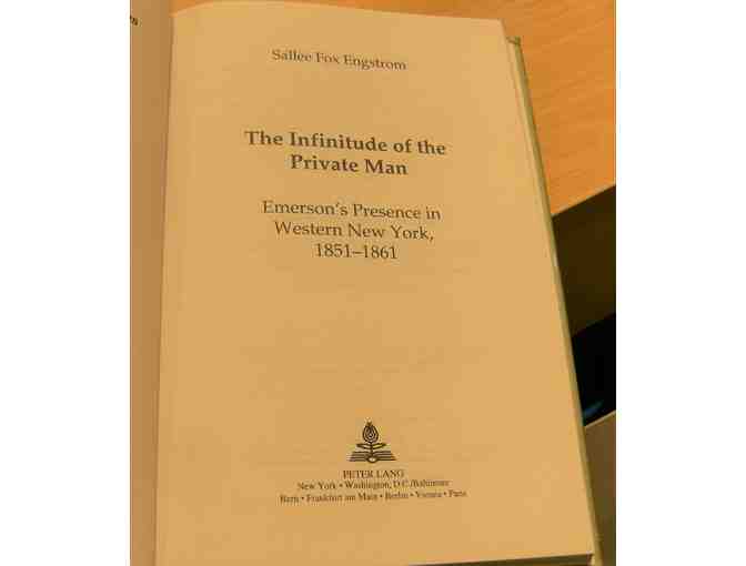Infinitude of the Private Man: Emerson's Presence in Western New York, by Engstrom (1997)