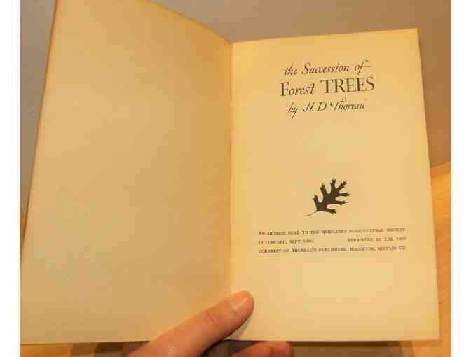 Succession of Forest Trees - H. D. Thoreau, illus. by Thoreau MacDonald (1956)