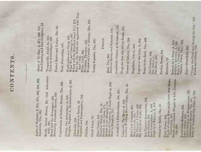 Atlantic Monthly, Volume 8, July to December 1861 (one bound volume)