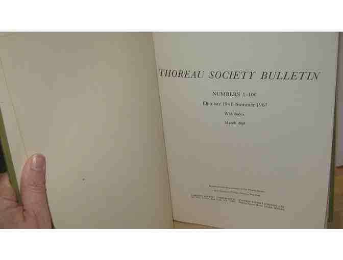 Thoreau Society Bulletin, Numbers 1-100, 1941-1967 (Bound volume)