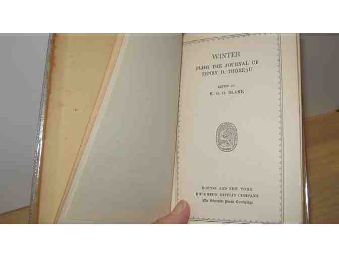 Four seasonal vols. of Thoreau's Journals, ed. by H.G.O. Blake, Riverside Pocket Editions