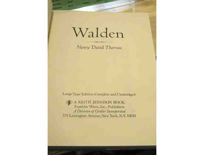 Walden, by Henry David Thoreau, Large Print Edition, Complete / Unabridged (1966)