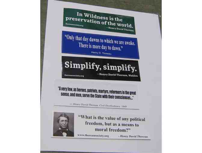 10 Bumper Stickers with Thoreau and Walden Themes