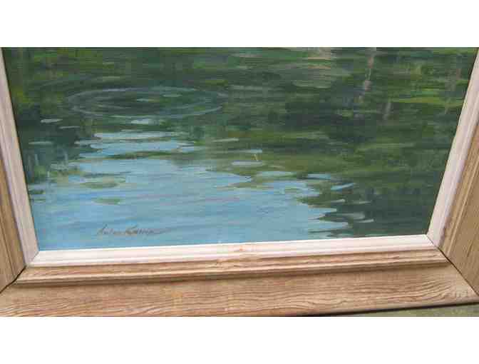 Thoreau at Walden Pond, original oil painting on canvas by Anton Kamp (1898-1984)