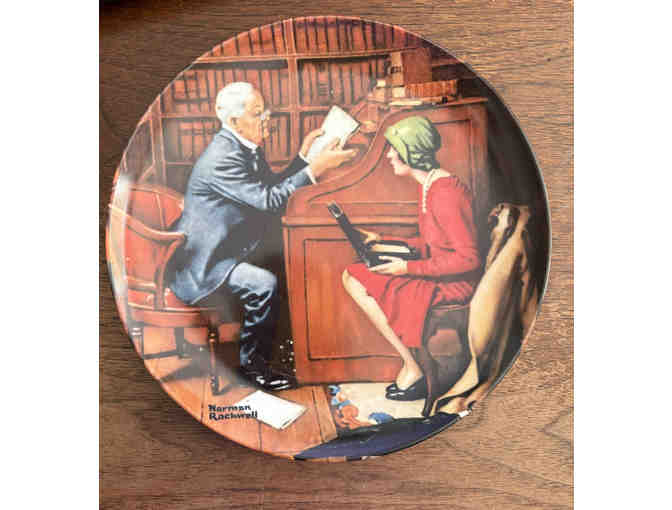 'Ready for the World' and 'The Professor' Norman Rockwell Collector Plates