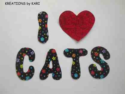 Girls XL I Love Cats T-Shirt Craft Set