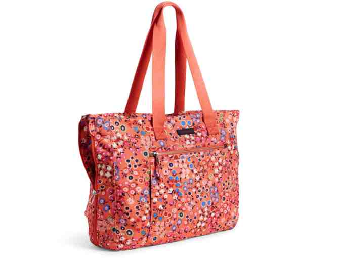 Vera Bradley Lighten Up Expandable Tote Bag in Coral Meadow