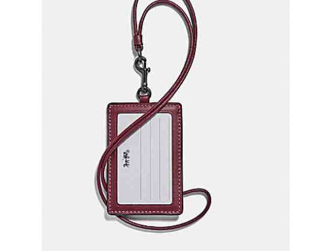 COACH ID LANYARD WITH HALFTONE FLORAL PRINT