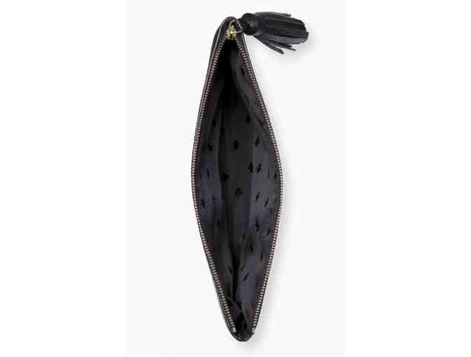 Kate Spade sienne logo large tassel pouch