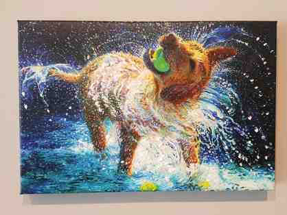 Gold Edition Artist Proof "The Juggler" Hand Signed Iris Scott Painting and Summer Splash