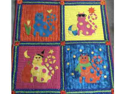 RAFFLE: Four Seasons Cat Quilted Wall Hanging