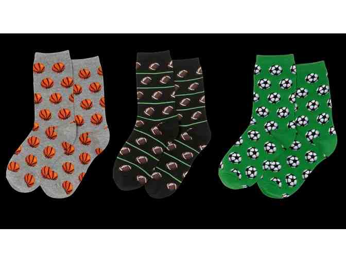 Kids Sports Themed Socks - Photo 1