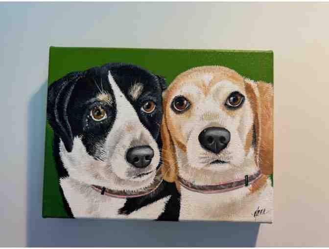 Lilly and Daisy Original Mara Acrylic on Canvas - Photo 1