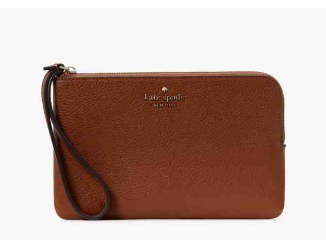 Kate Spade Leila Medium L-Zip Wristlet Warm Gingerbread - Photo 1