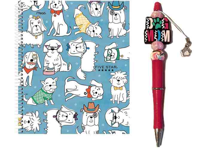 Handcrafted Beaded Pen/Notebook - Photo 1