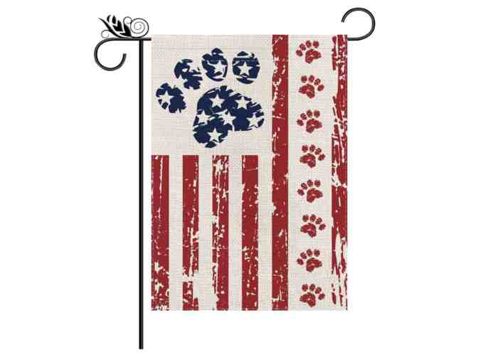 Garden Flag - Rustic Paws and Stripes - Photo 1