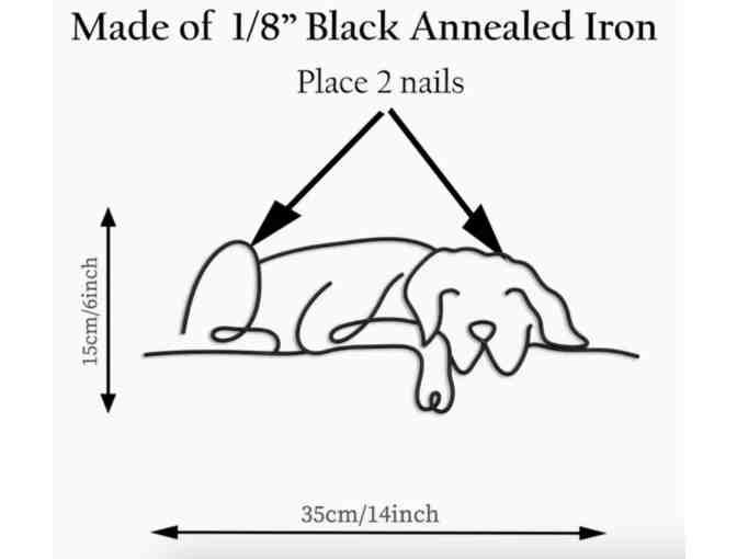 Sleeping Dog Metal Dog Wall Art - Photo 1