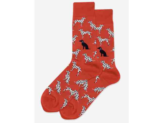 Hotsox Mens DALMATIANS CREW SOCKS - Photo 1
