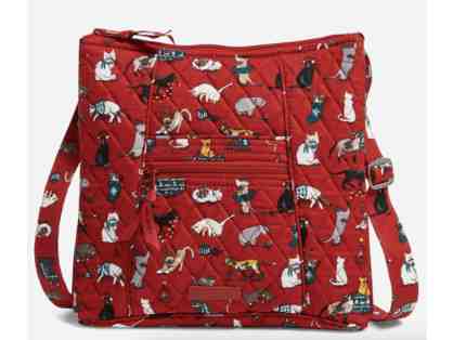 Vera Bradley Hipster Crossbody Bag in Holiday Cats