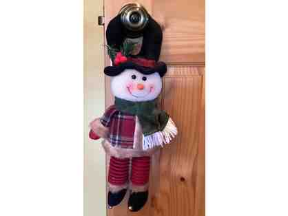 Snowman Door Hanger - Black
