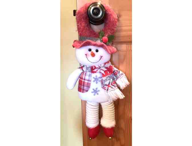 Snowman Door Hanger Red - Photo 1