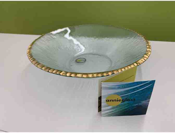 Annieglass Edgey 13 1/4 Round Bowl - Gold