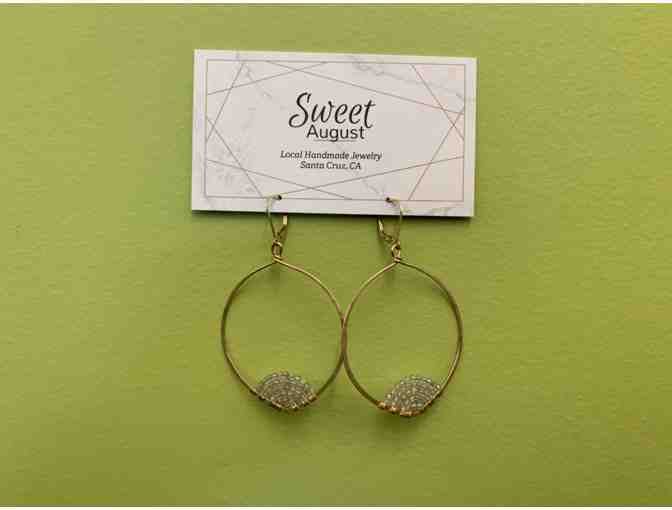 Handmade Gold Filled Labradorite Hoop Earrings by Sweet August