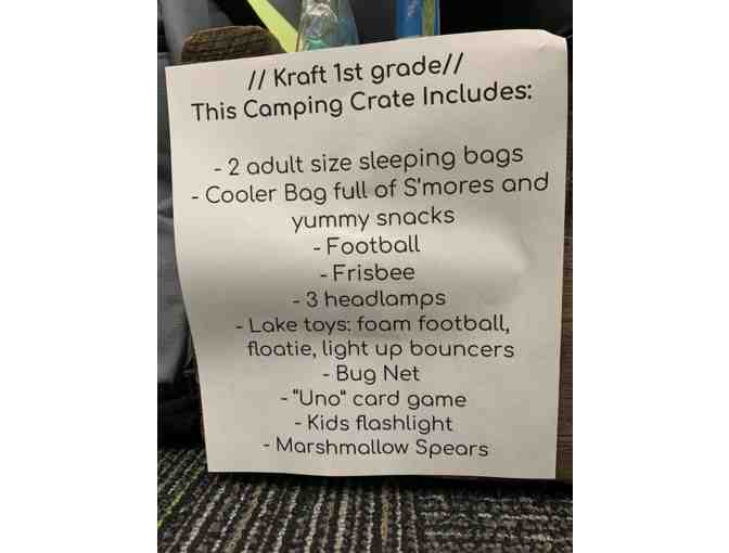 Mrs. Kraft's 1st Grade Camping Crate