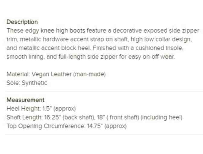 Urbanog - Women's Buckled Strap High Low Riding Knee High Boots, Tan - 6.5