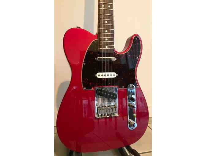 Red Fender Deluxe Series Nashville Power Telecaster Guitar