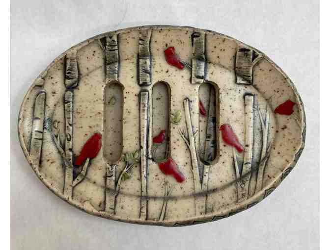 Elegant Soap Dish by Ceramic Artist, Effie Manley