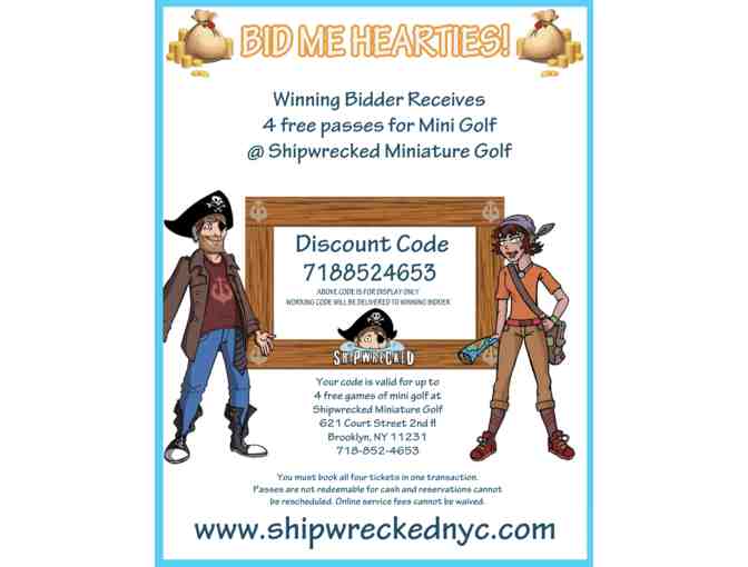 Mini Golf for 4 at Shipwrecked in Brooklyn