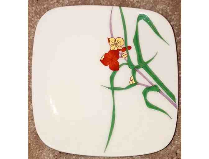 Box Set of 5 Koransha Golden Lily Iro-e Plates