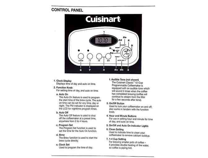 Cuisinart 12 Cup Programmable Coffeemaker