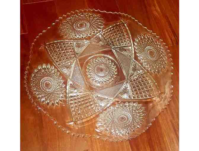 Cut Glass Punchbowl Set