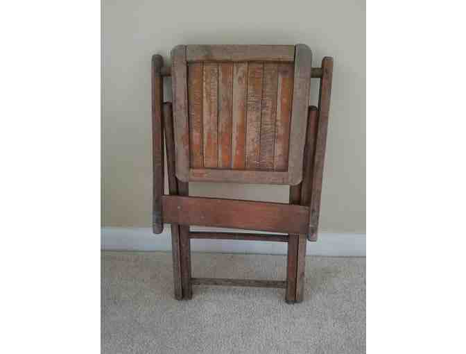 Antique wooden folding child's chair