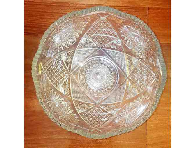 Cut Glass Punchbowl Set