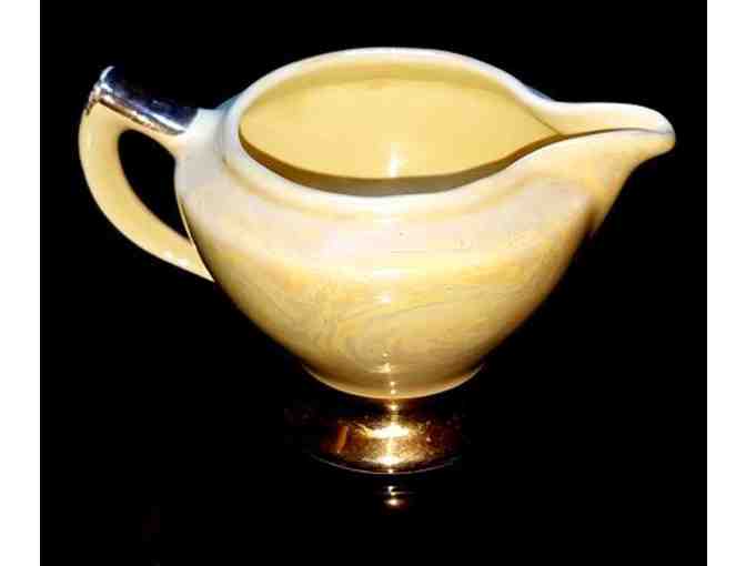 Vintage Gold-Trimmed Sugar and Creamer