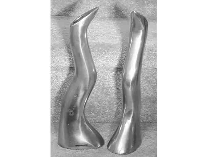 Cast Solid Aluminum Candlesticks (Ljusstake), Set of 2