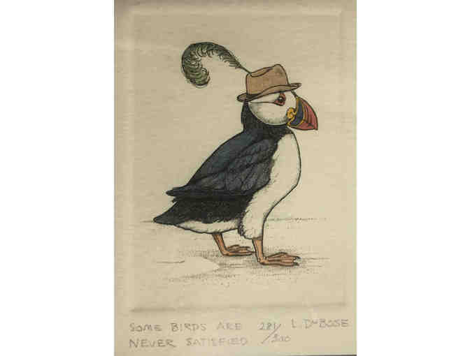 119- Song Birds Are Never Satisfied - Two puffin sketches by Lucius DuBose