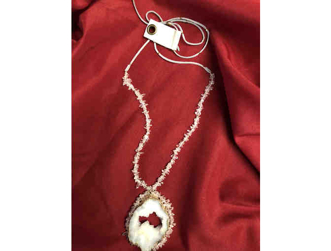 118- Encrusted and gold dipped geode necklace