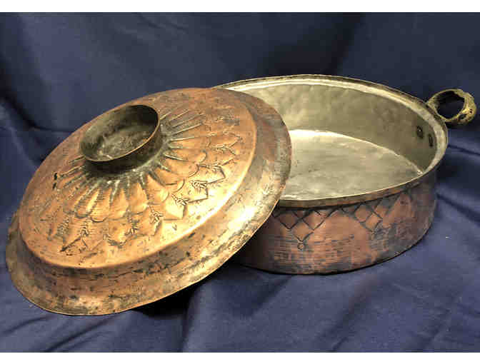 65- Vintage Egyptian Brass Cooking Pot