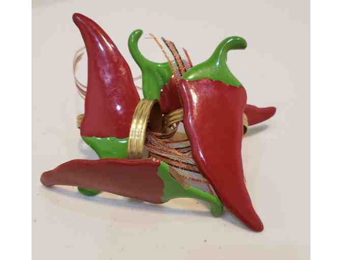 Soup Bowl Cookbook by Parragon Publishing and a set of 4 Chile Napkin Rings