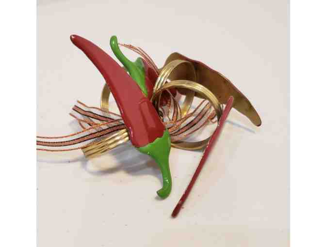 Soup Bowl Cookbook by Parragon Publishing and a set of 4 Chile Napkin Rings