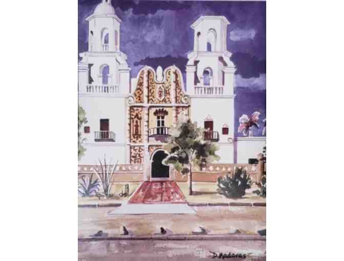 'San Xavier Mission' by Diana Madaras Matted Print