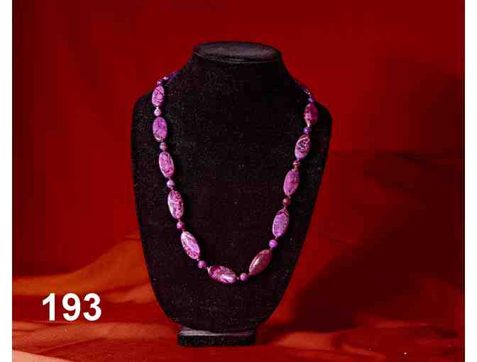 Purple Crazy Lace Agate Necklace