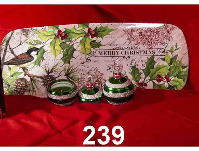 Christmas Tray, Book & Ornament set