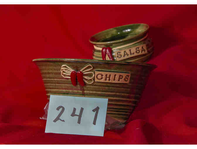 Hand thrown pottery: chip and dip bowls